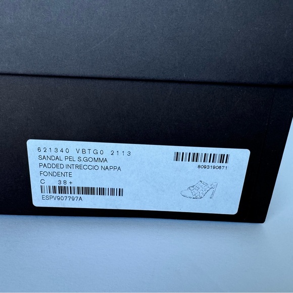 Bottega Veneta Brown Intrecciato Curve Heeled Sandals NWT - Picture 12 of 13